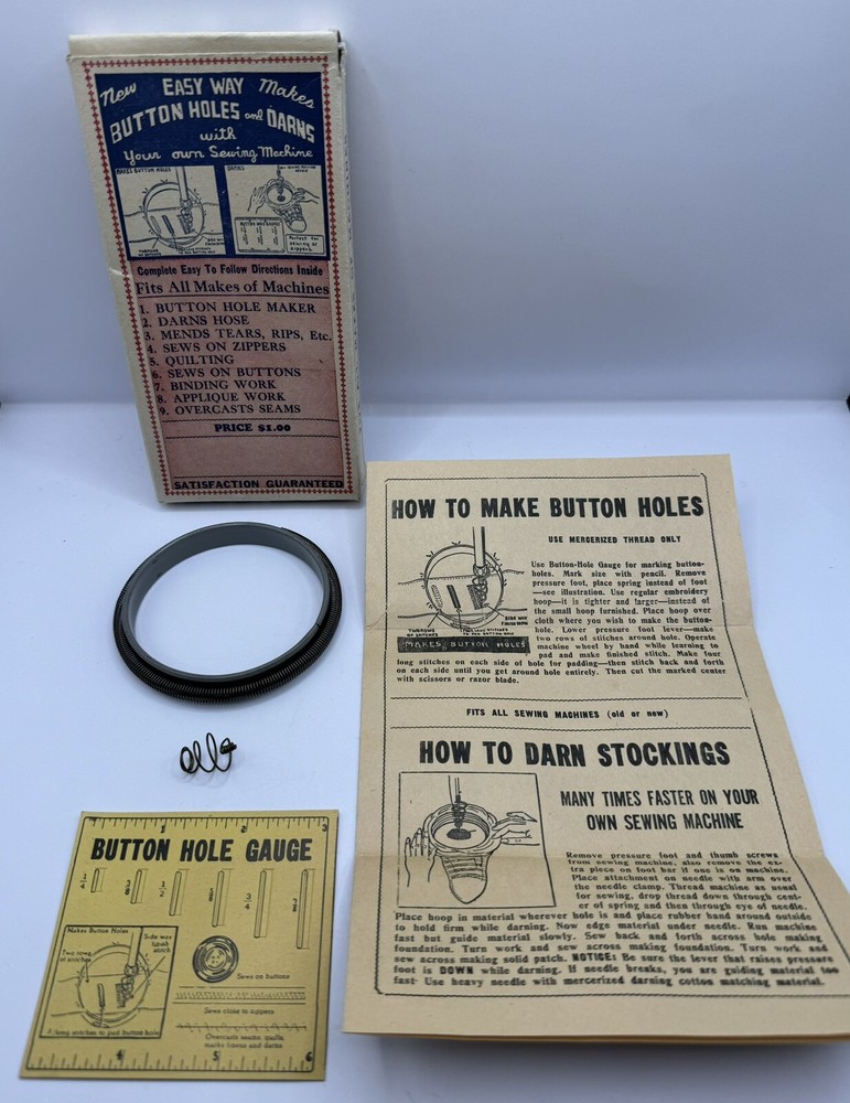 Easy Way Darner Buttonhole Maker Vintage. Please See Description About Spring
