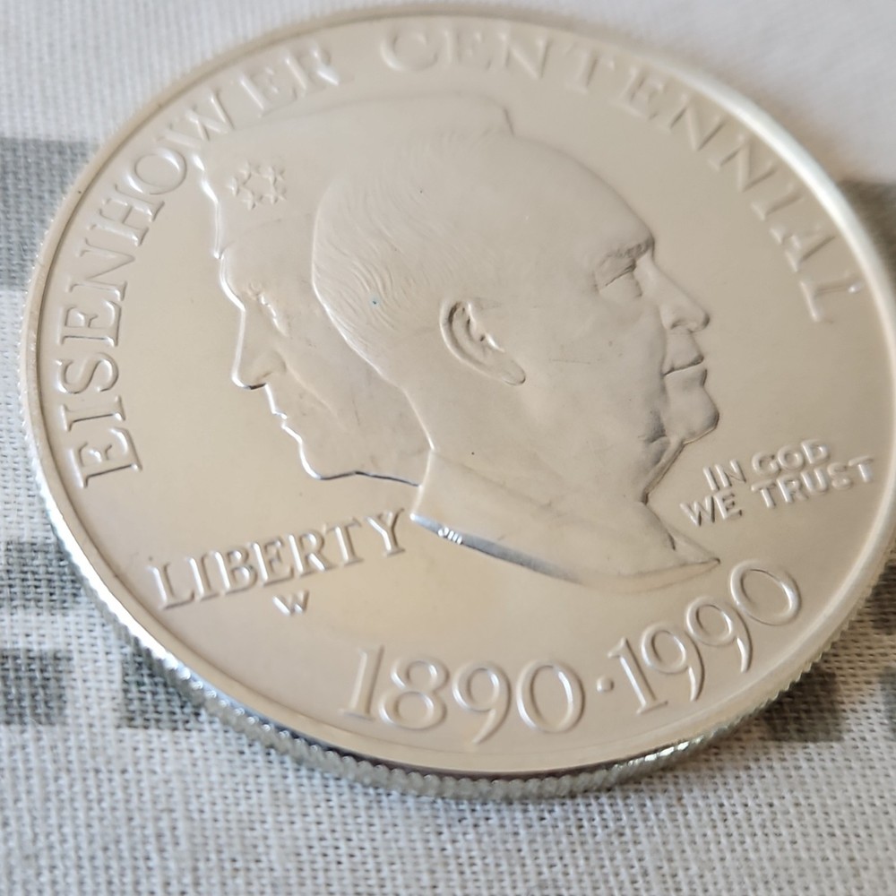1990 Eisenhower Centennial Proof Silver Dollar West Point Commemorative