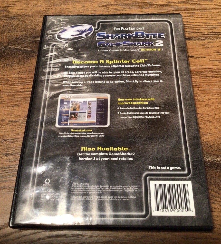 SONY CHEAT CODES FOR SPLINTER CELL (PSC004938)