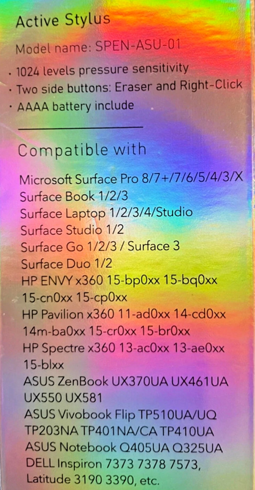 Active stylus silver pen SPEN-ASU-01