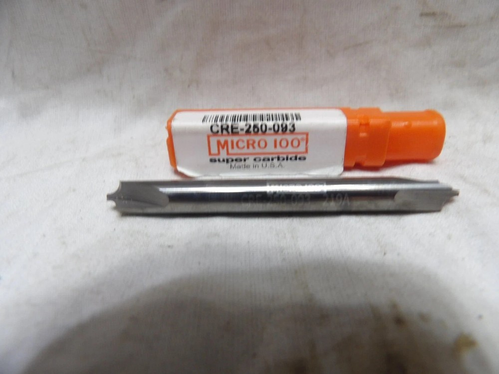 Micro 100 CRE-250-093 Solid Carbide Corner Rounding Double End Mill