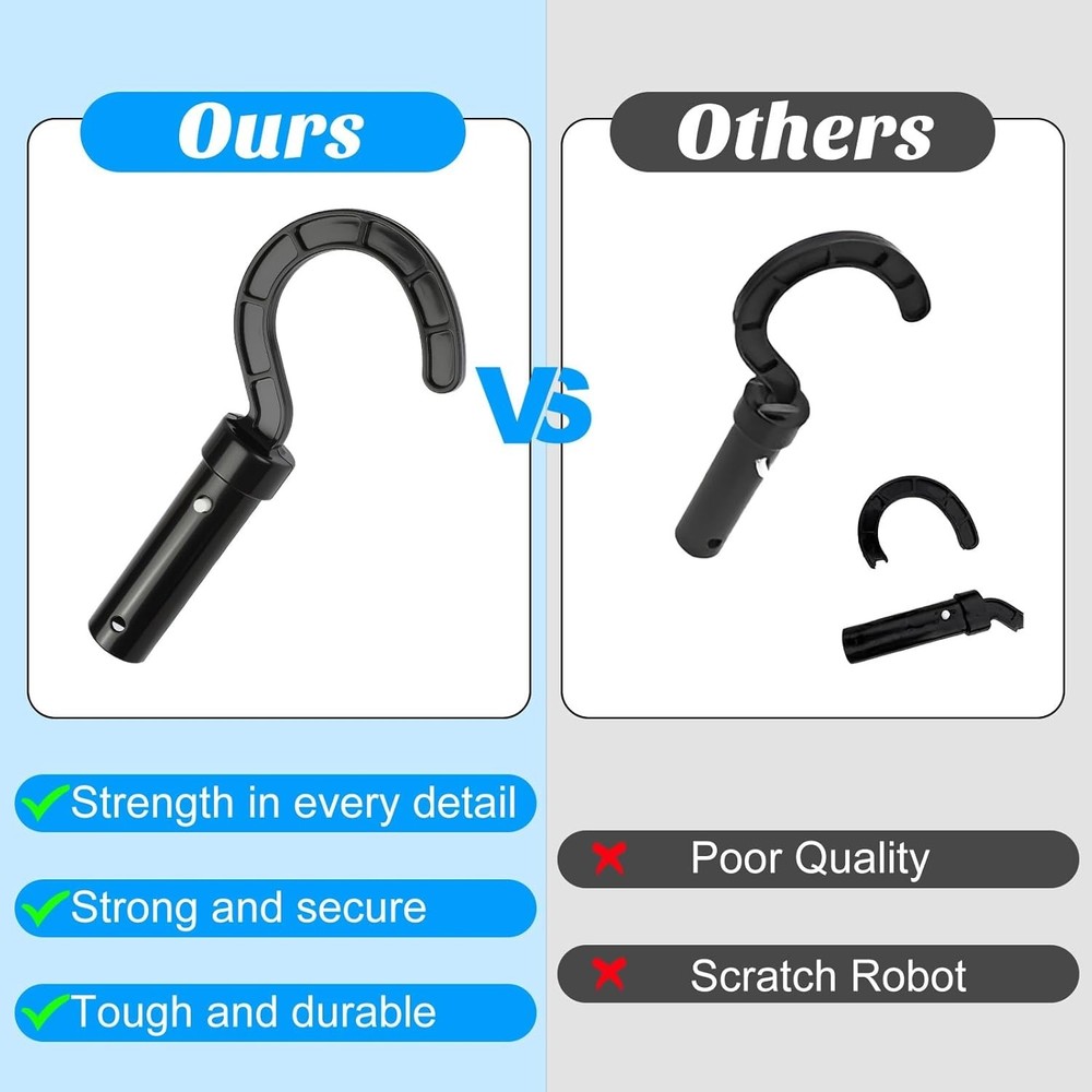 Versatile Pool Cleaner Hook - For Cordless, Above Ground & Underwater Use, 3.7"L