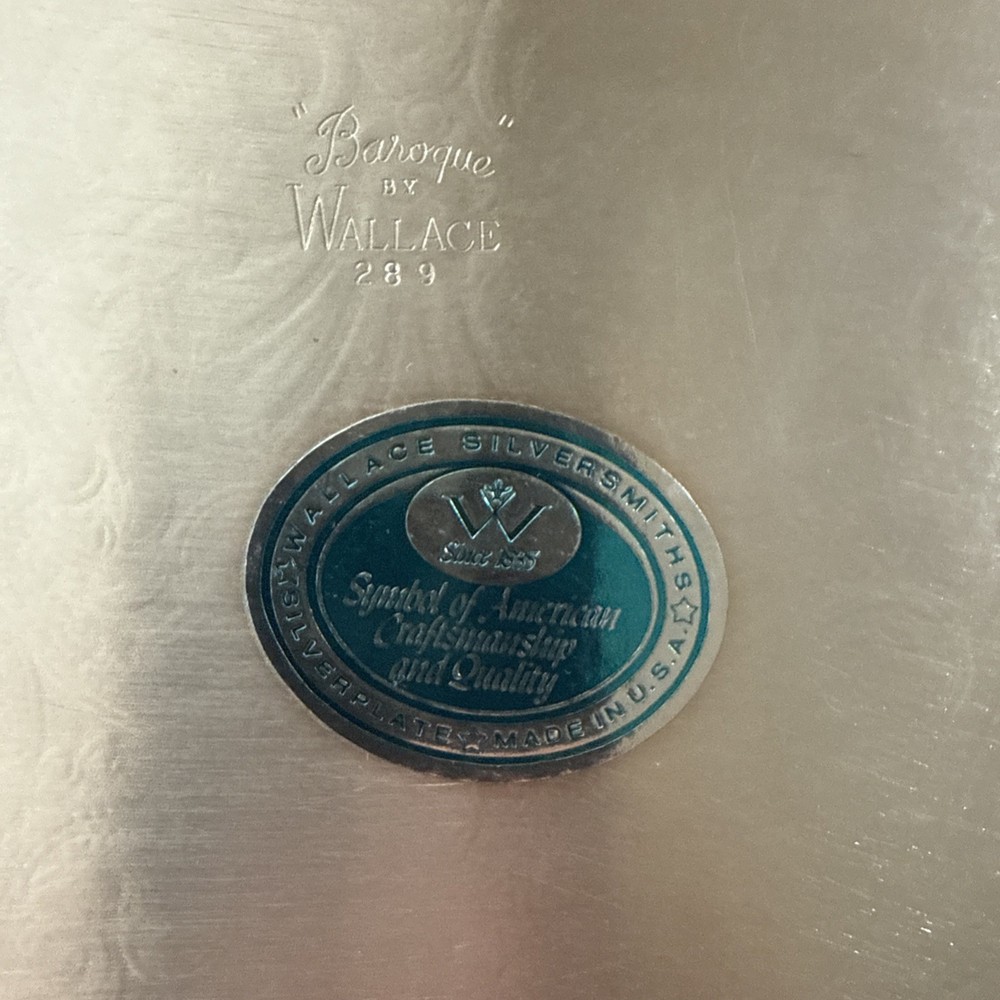 Baroque by Wallace Silverplate Vegetable Serving Snack Tray #289