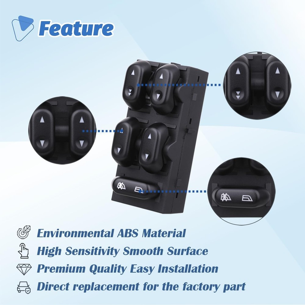 AiYiGu Power Window Control Switch Master Door Button Compatible with...