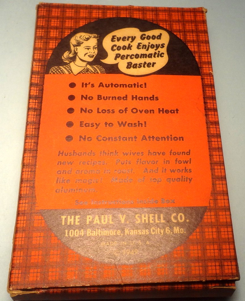 1949 SHELL PERCOMATIC BASTER remarkable in ORIGINAL BOX w/DIRECTIONS- NICE FIND!