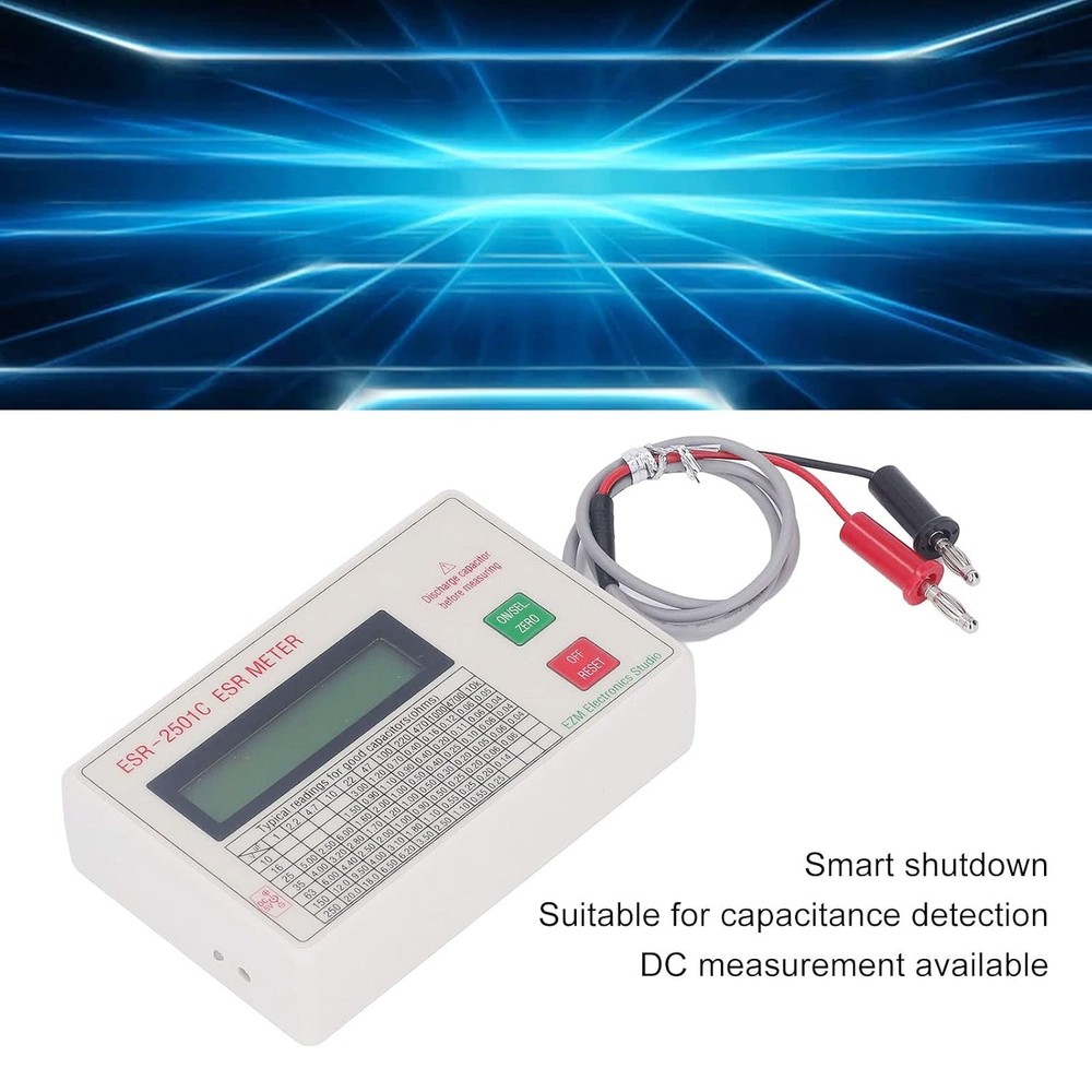 Capacitor Tester, High Accuracy Capacitance Meter LCD Display black