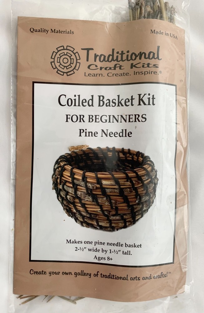 Traditional Craft Kits Coiled Pine Needle Basket Kit for Beginners