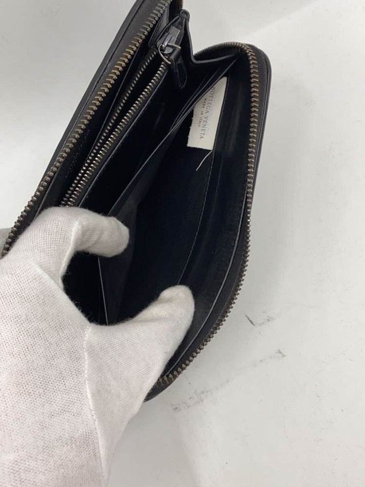 BOTTEGA VENETA Long Wallet Black Solid Men's