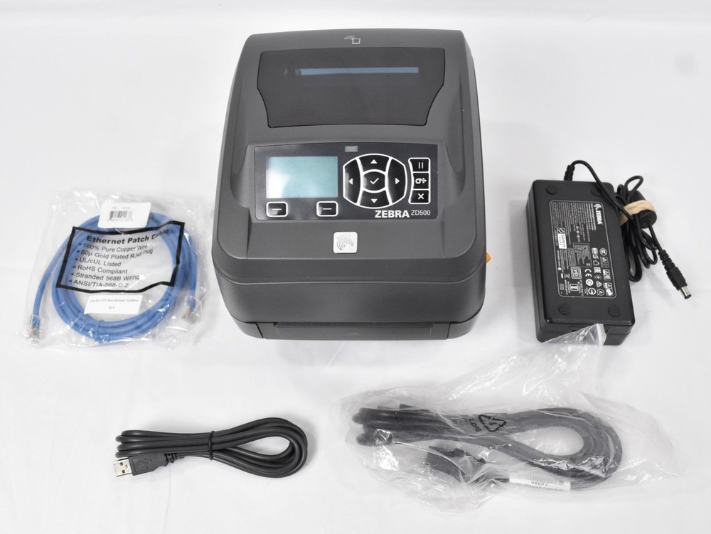Zebra ZD500 Barcode Label Printer USB Ethernet ZD50042-T01200FZ