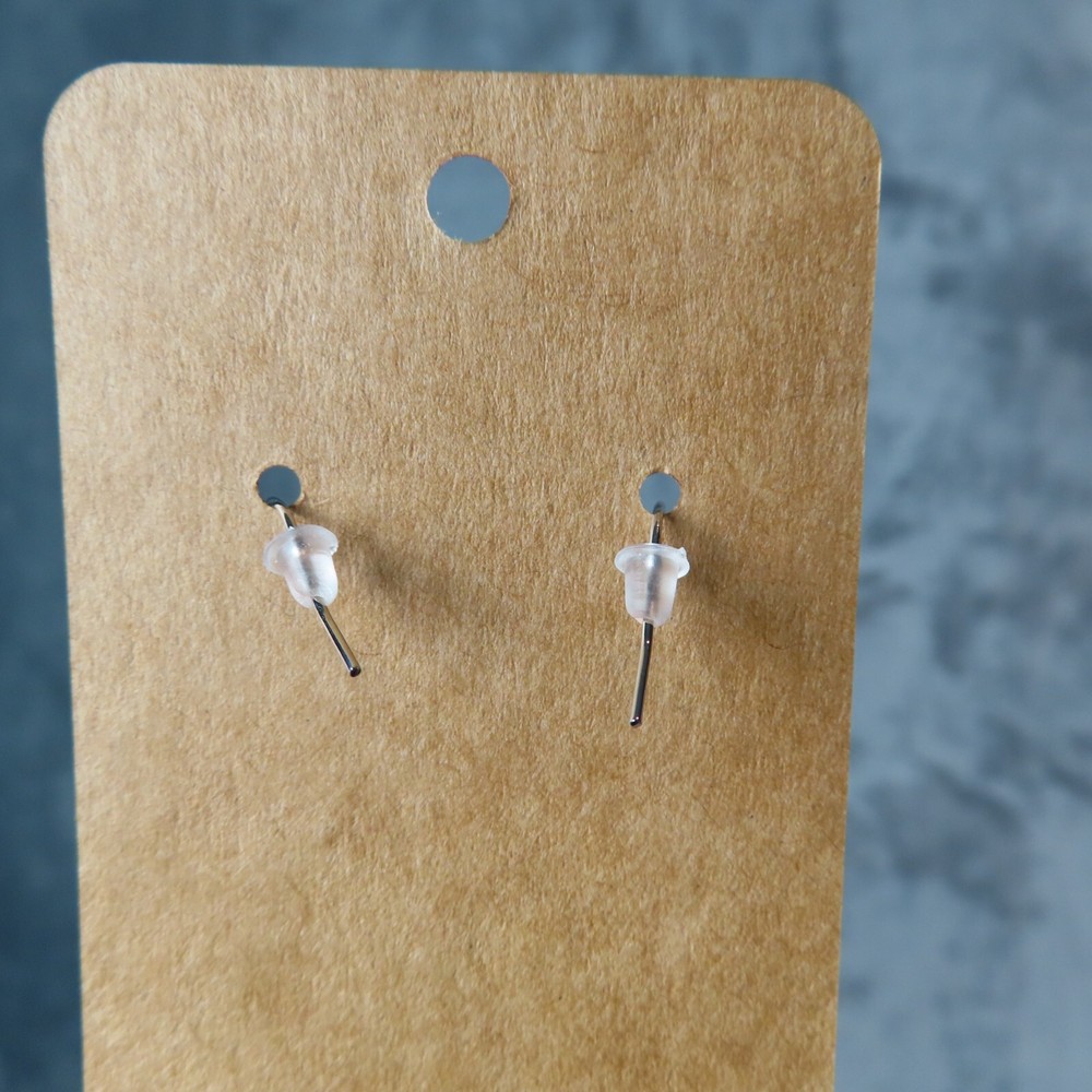 Pemby Studio Gray Chenille Tassel Dangle Earrings Silver Tone Statement Artisan