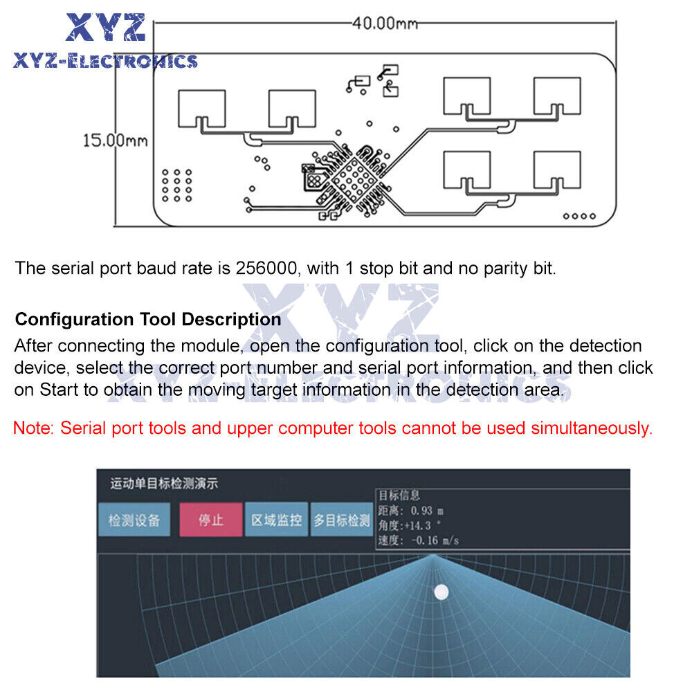 HLK-LD2450 DC5V 24G Human Presence Inductive Radar Sensor Motion Module Kit