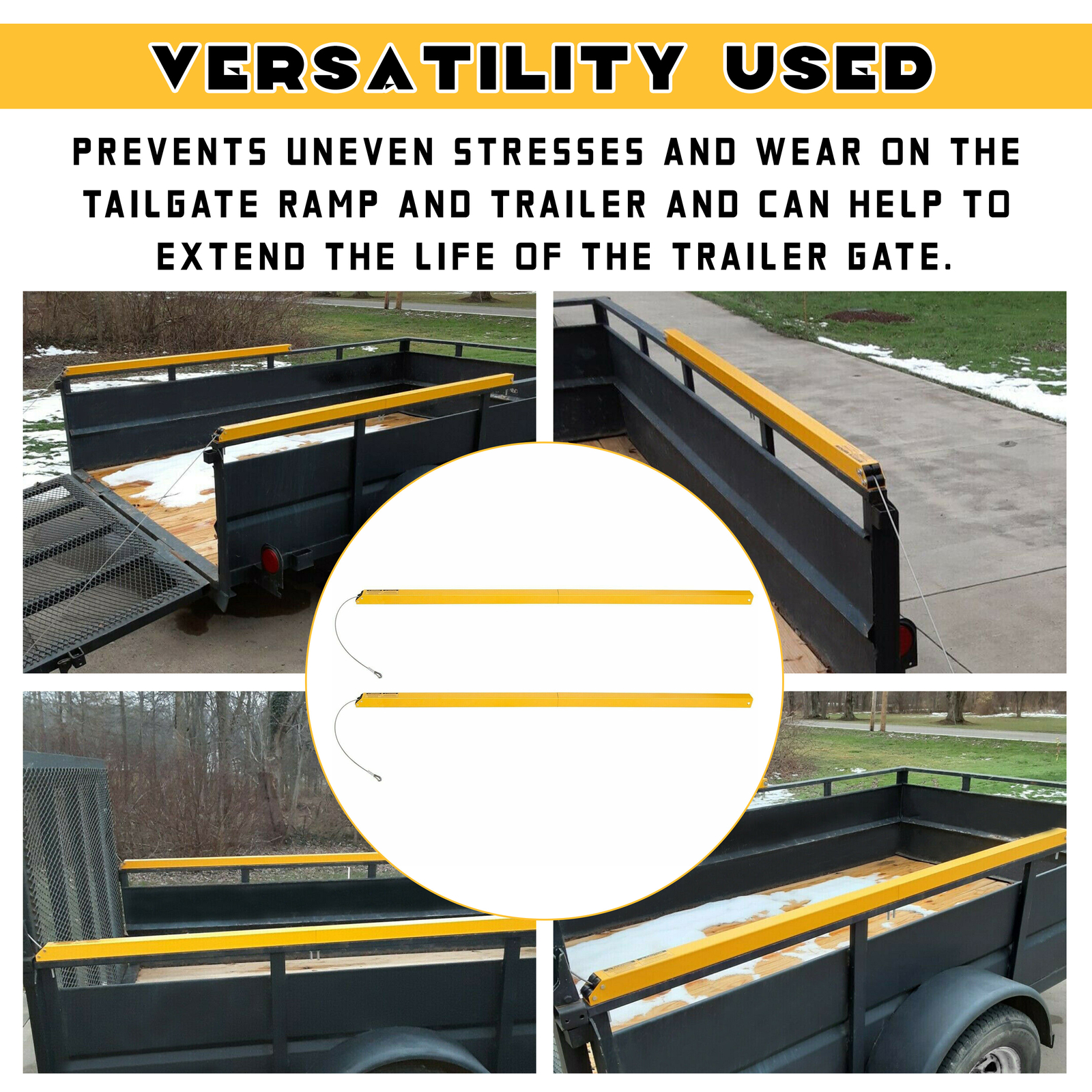 2 Sided Tailgate Utility Trailer Gate & Ramp Lift Assist System
