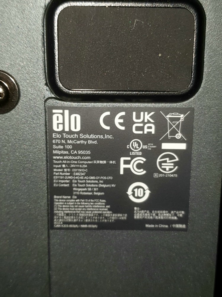 elo pos Z30 E482347 BOTH SIDE DISPLAY FRONT AND BACK