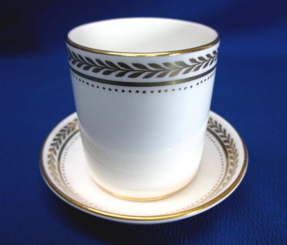COALPORT GOLDEN MELODY PATTERN TOOTHPICK HOLDER & UNDERPLATE