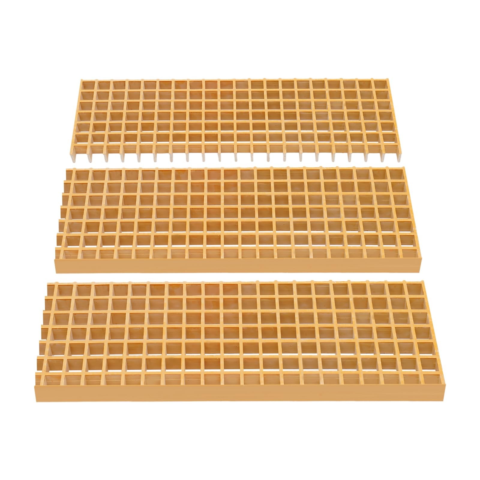 31.5x11in Heavy Duty Fiberglass Drain Grate - 3 Pack Impact-Resistant