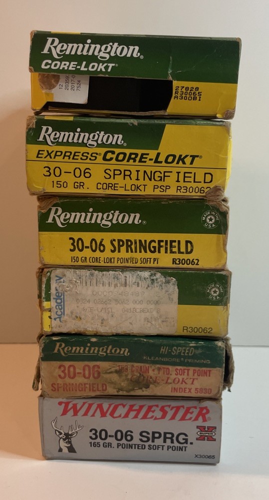 30-06 EMPTY Ammo Boxes With Inserts 9 Boxes Remington Winchester