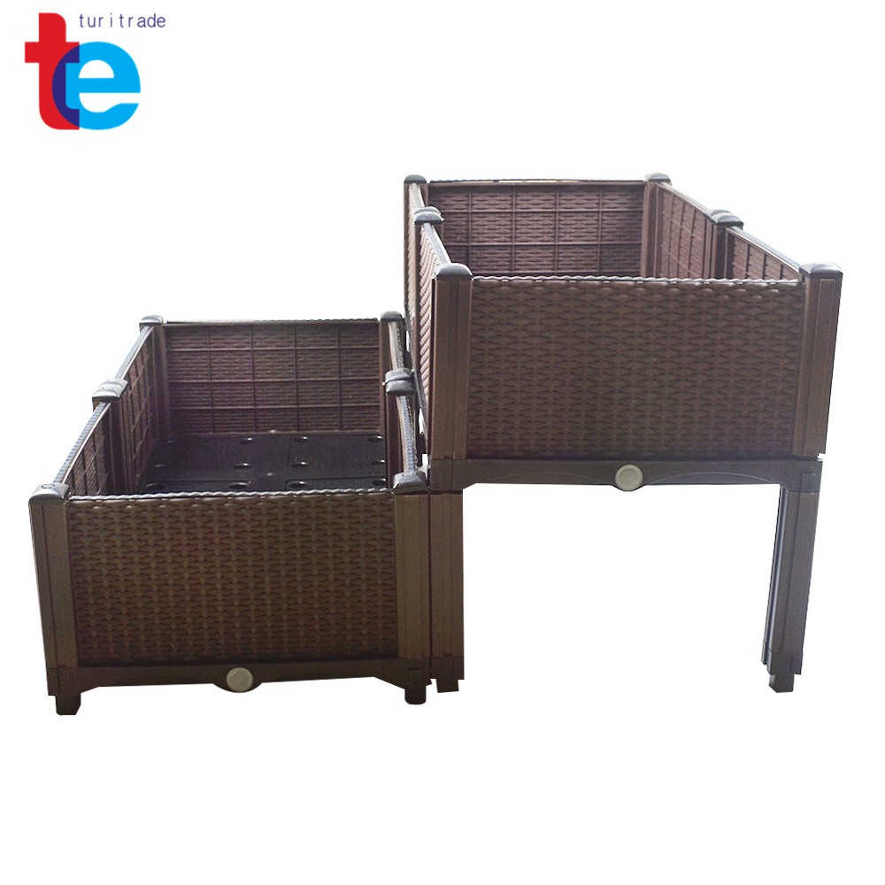 1x Elevated Rectangular Garden Bed Flowers Vegetable Growing Planter Care Box