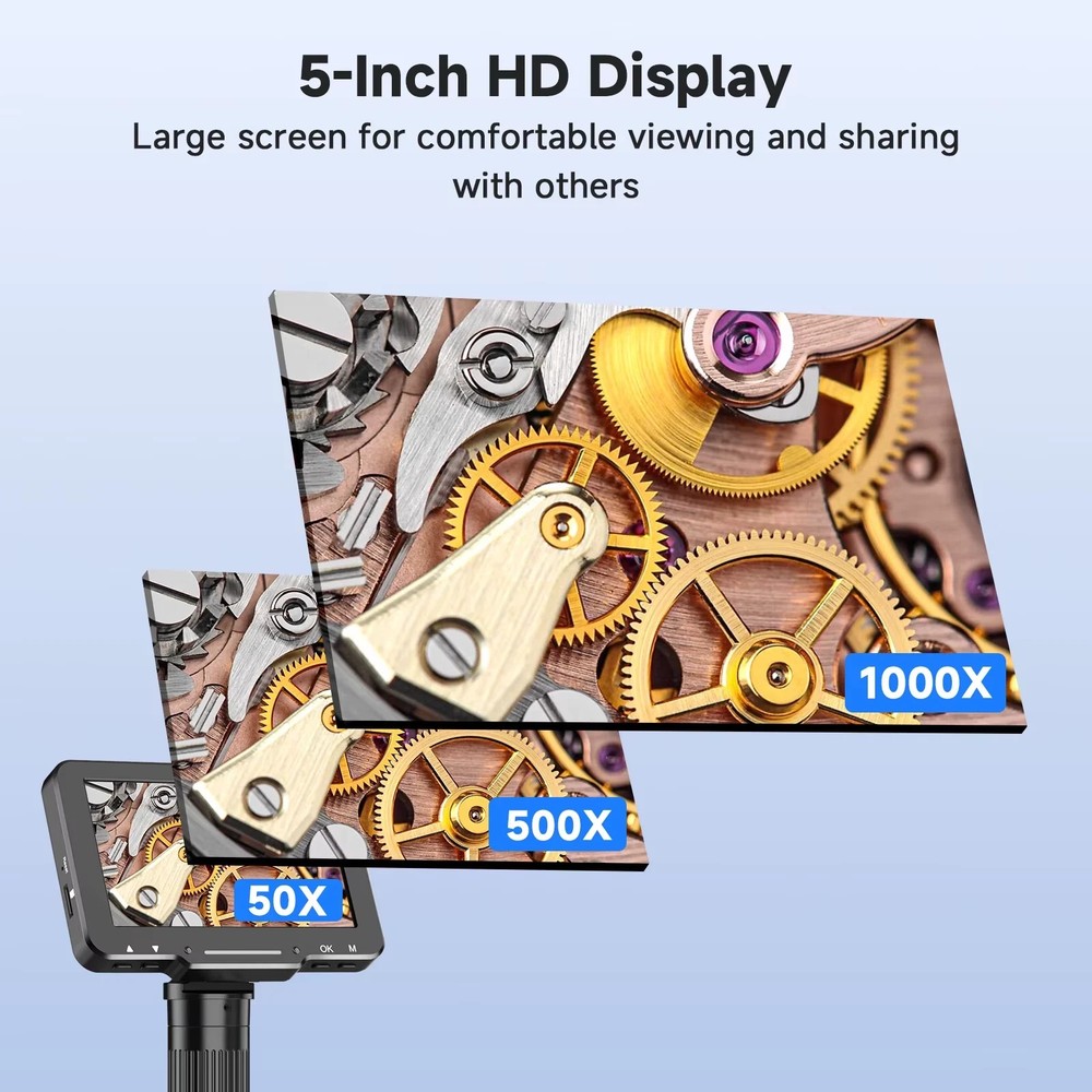 Flex Digital Microscope with 5Inch IPS Screen Soldering Microscope with Flexible