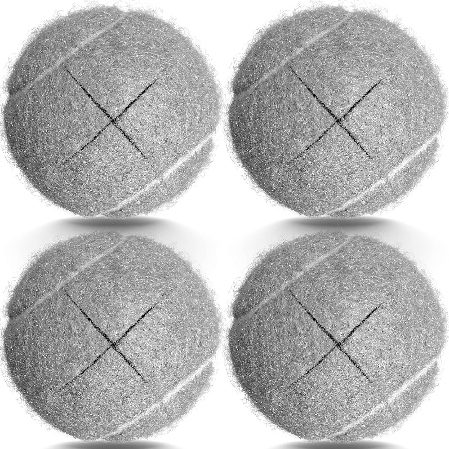 Precut Tennis Balls for Walkers, 4 PCS Heavy Duty Long Lasting - Gray