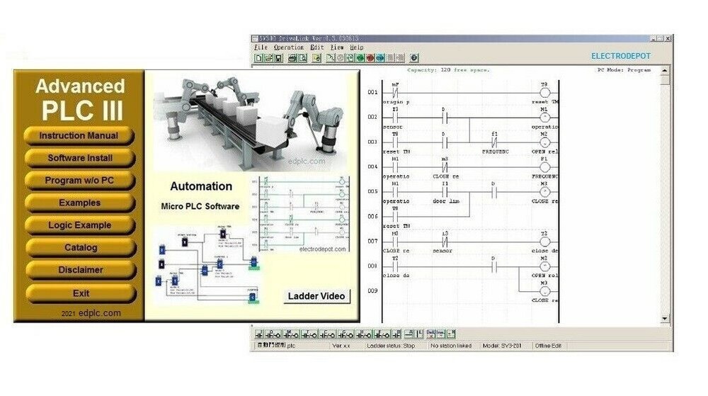 Virtual PLC Automation Industrial Programming Software Ladder and Function Logic
