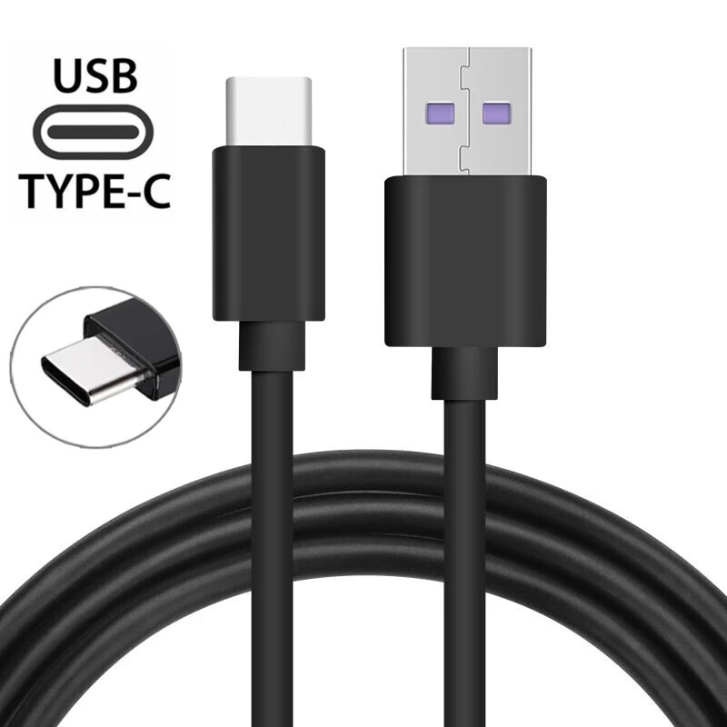 Type C USB-C Data Charging Cable Fast Charger For Samsung Huawei Phone 1M 5A