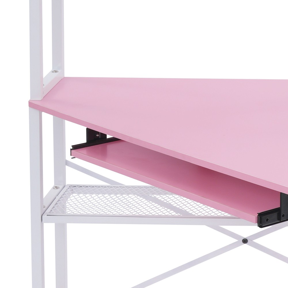 Corner Desk, Corner Computer Desk with Power Outlets, Corner Computer Desk