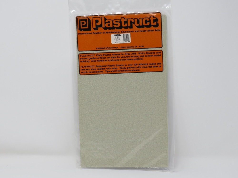 Plastruct 91589 Random Polished Stone Path Patterned Sheets G Scale 1:24