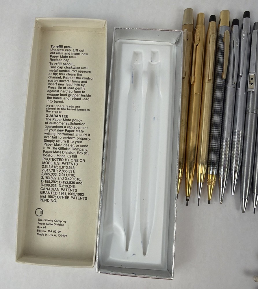 Vintage Mechanical Pencil Lot Sheaffer Scripto Cross Papermate