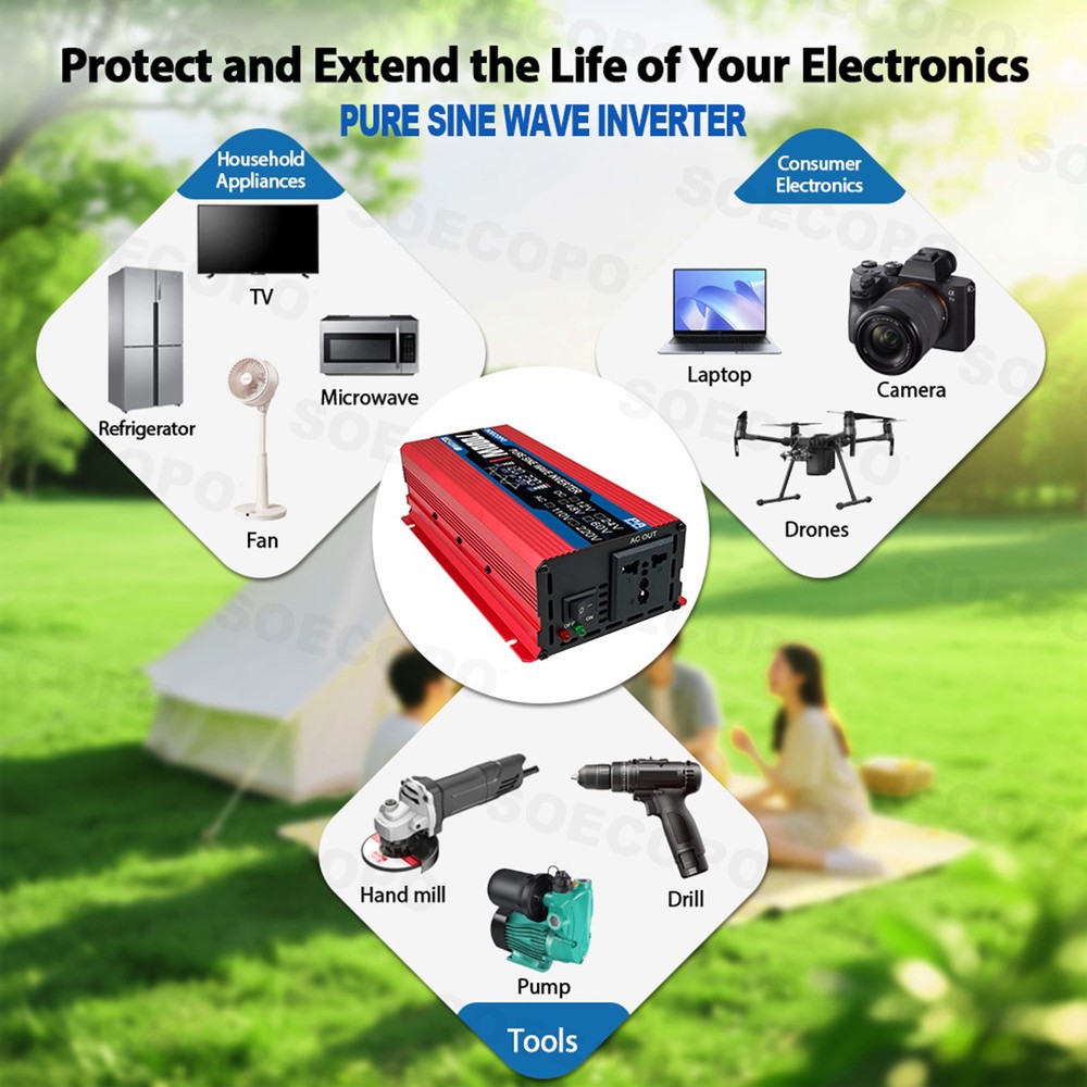 7000W Solar Kit | 200W Panel + 100A Controller | 12V to 110V/220V AC Inverter