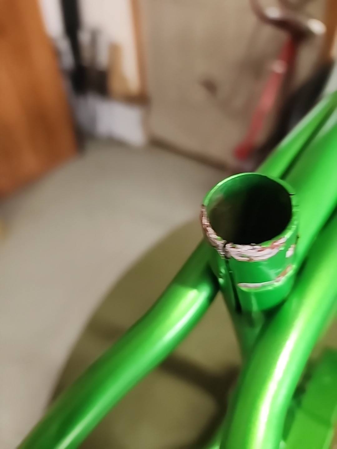 1966 SCHWINN STINGRAY LIME GREEN FRAME FORK + CHAINGUARD NICE SHAPE REPAINT L$$K