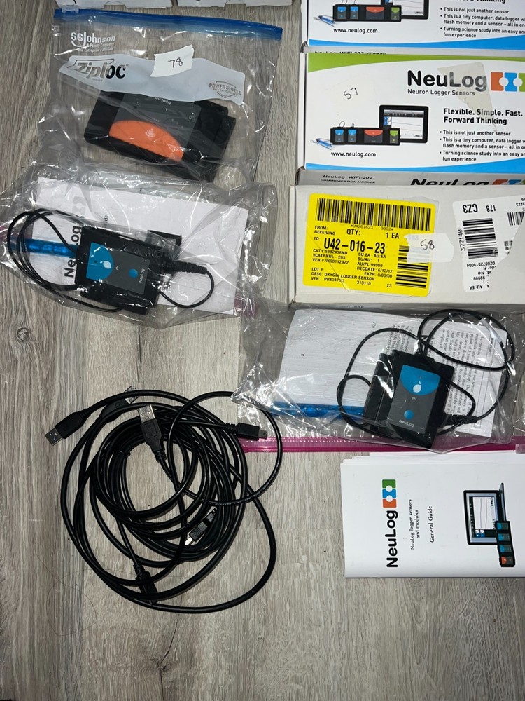 NeuLog Sensors 78 Items Educational/STEM Lab Kit Data Logger Tested