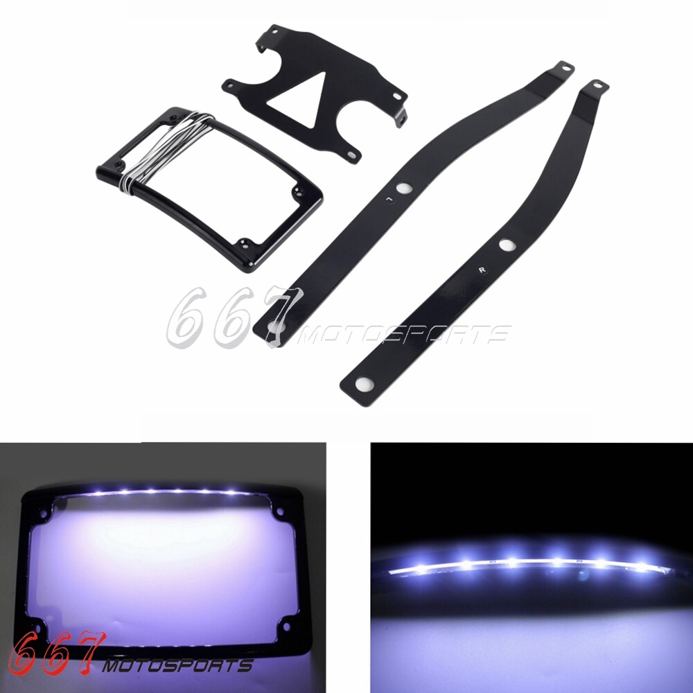 For Harley Fat Bob FXFB FXFBS 2018-2024 Relocation License Plate Bracket & Frame