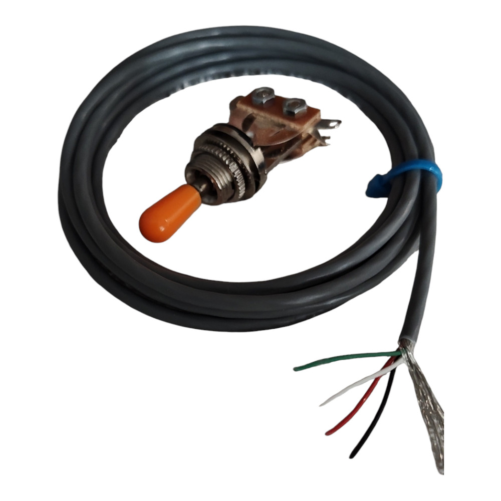 Metric 3-way Switch w/ 5 ft 4 Conductor Shielded Wire Chrome / Orange Tip