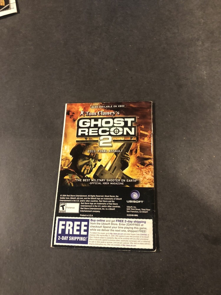 tom clancy classic trilogy xbox Manual Only