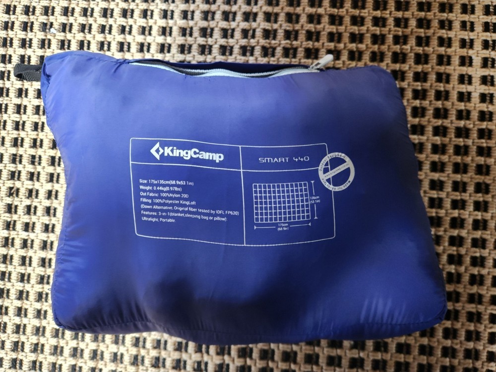 Kingcamp Smart 440 Down Alternative Blanket Lightweight Packable Camping Beach