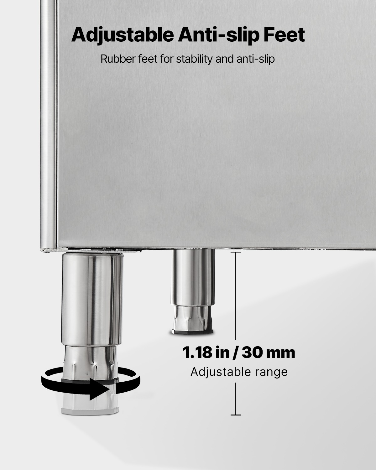 VEVOR Commercial Ice Maker Storage Bin 500lbs Capacity Stainless Steel Ice Bin