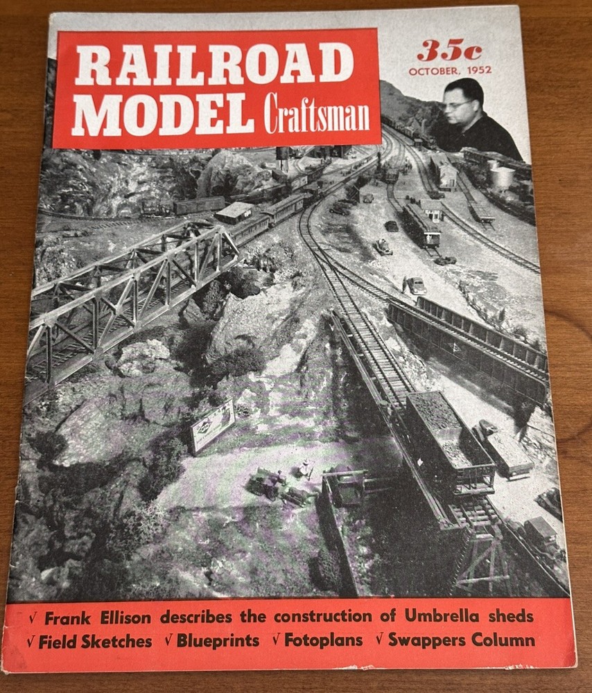 Railroad Model Craftsman Magazine October 1952 Model Trains Construction