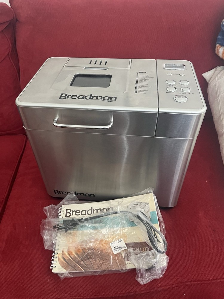 Breadman Professional BK1065SQ 2lb Bread Maker - Silver Chrome New Incomplete