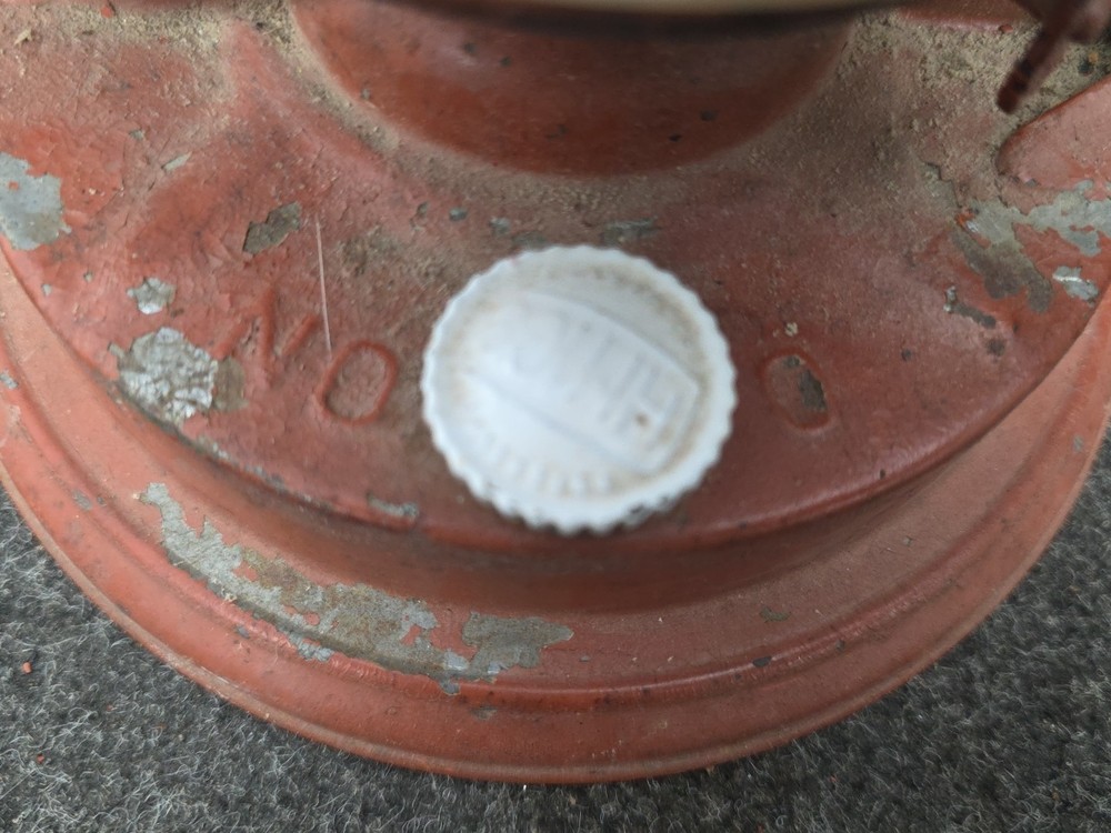 Antique Paull's Red Lantern No. 0 Clear Globe. UNTESTED.