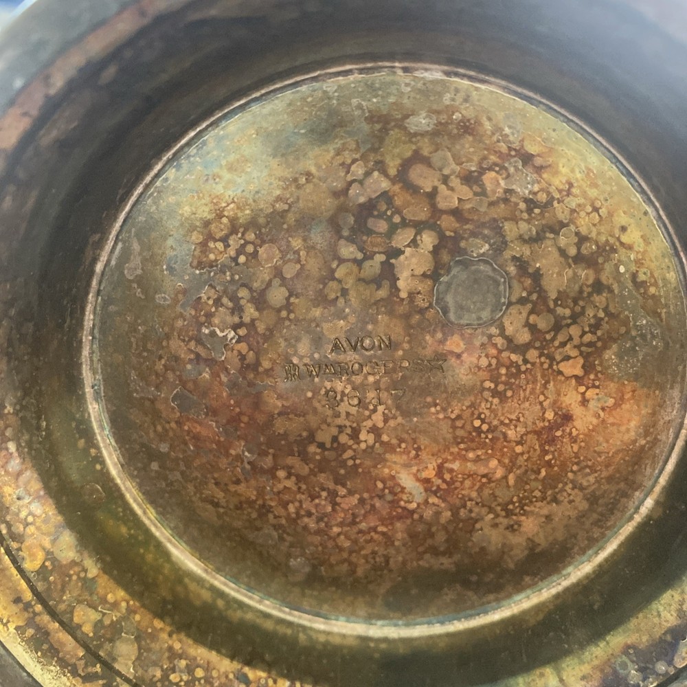 Vintage Avon Wm Rogers Silver Plate and Copper Water Pitcher #3617 Warrior Style