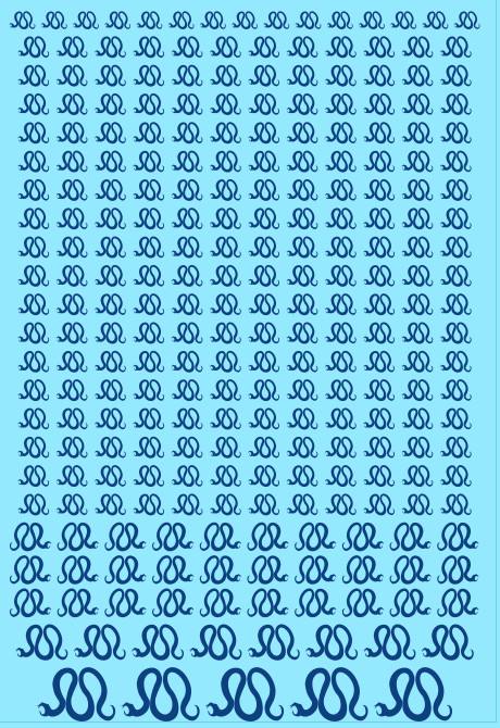 A6 - Blue Snakes Transfer Sheet