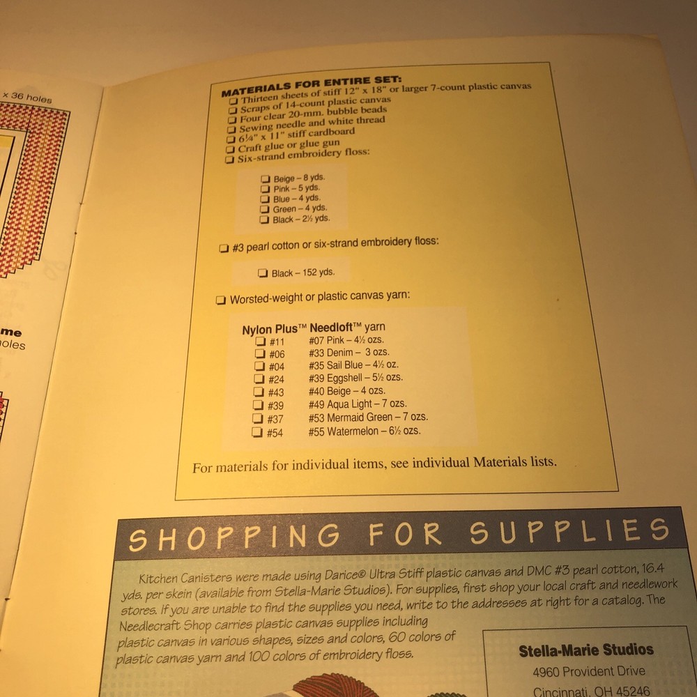 Kitchen Canisters Plastic Canvas Pattern Book The Needlecraft Shop