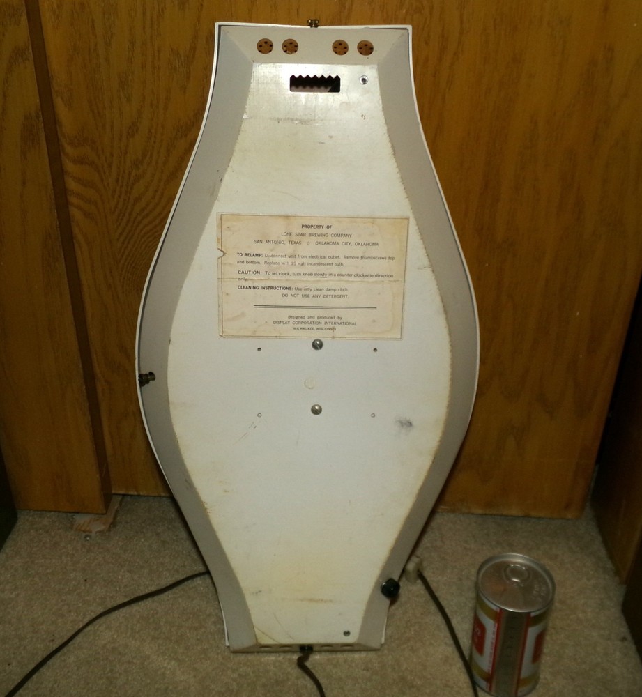 1960's LONE STAR beer lighted flipper CLOCK **WORKING** TEXAS