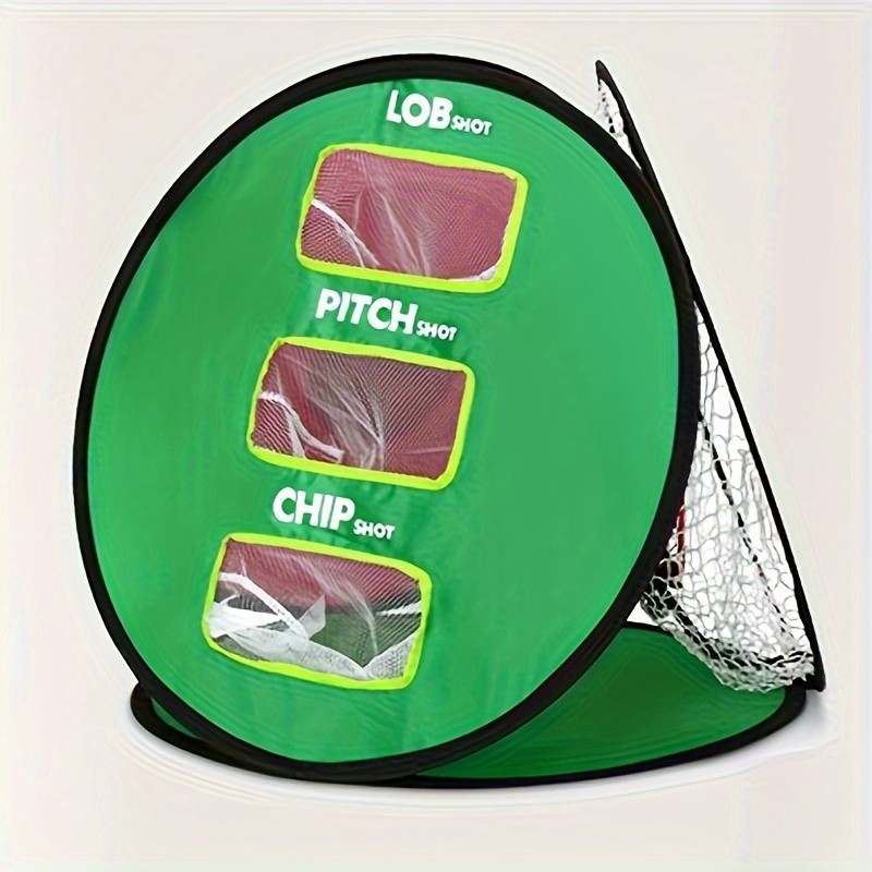 Pop Up Golf Chipping Net, Mat & Rubber Tees,Foam Practice Balls,Target Training