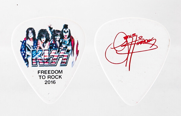 KISS Freedom to Rock Tour Gene Simmons Guitar Pick Photo