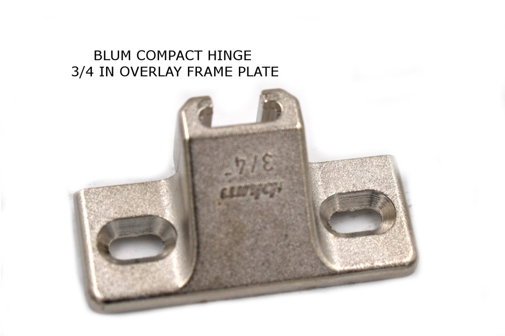 BLUM COMPACT 33 HINGE MOUNTING PLATE - 3/4 " OVERLAY - WITH HARDWARE