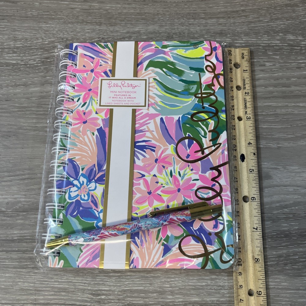 NEW LILLY PULITZER Mini Spiral Notebook With Pen