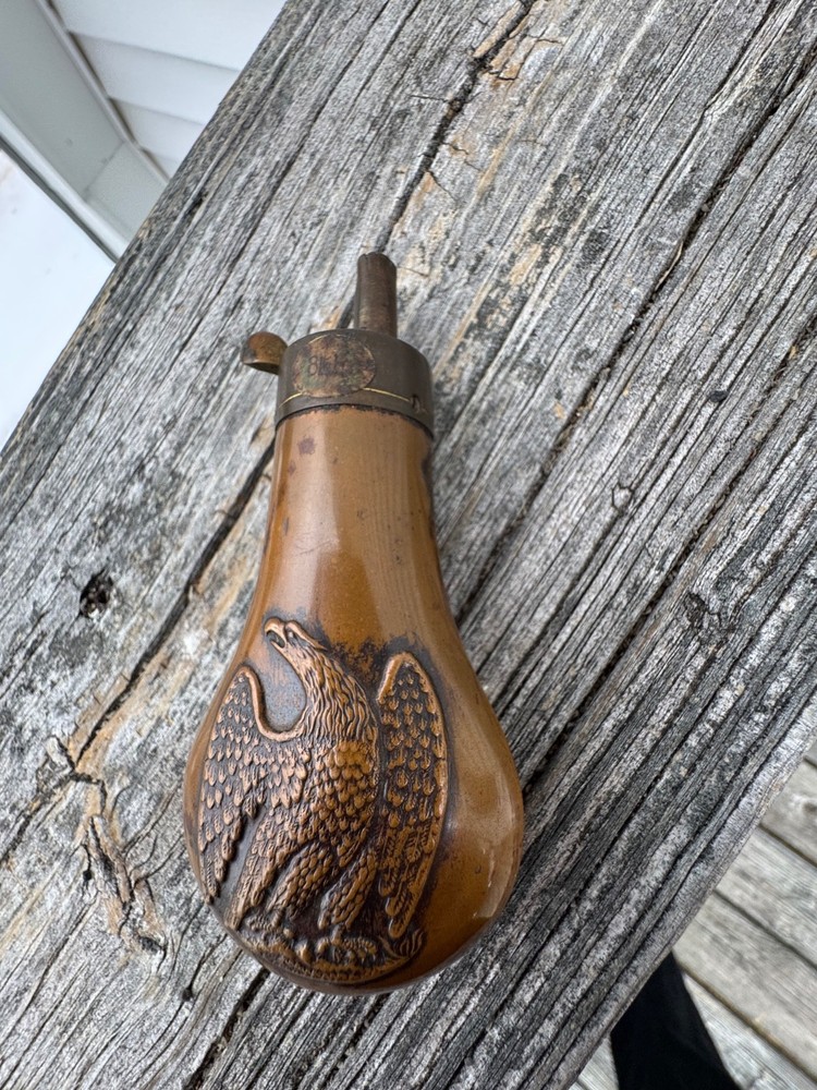 Antique Colt Eagle Powder Flask- Pocket size