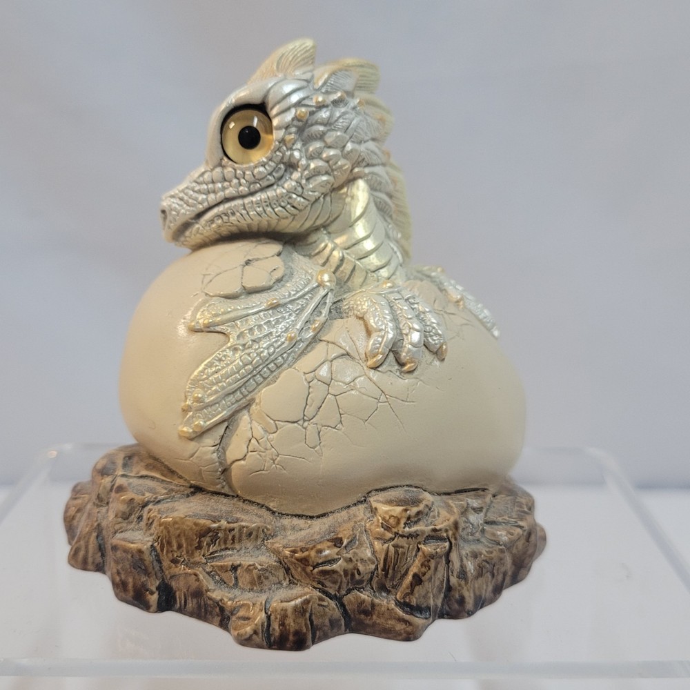 Windstone Editions Hatching  PEARL Baby Dragon Egg Pena 1984