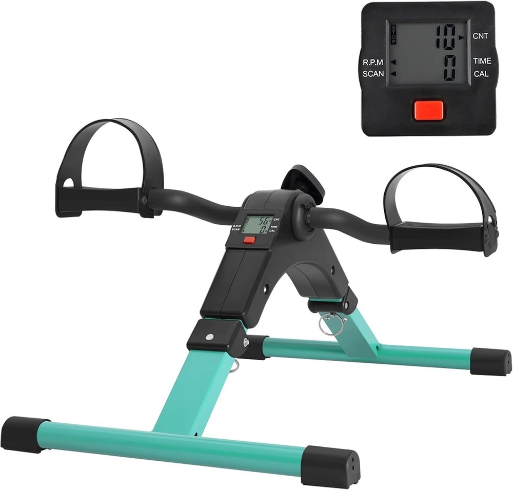Compact Folding Pedal Exerciser for Arms & Legs - LCD Display & Easy Assembly